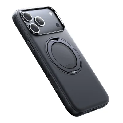 MCDODO PC-1872 para iPhone 17 Pro Max Funda Magnética con Anillo Basculante 360° PC + TPU - Negro