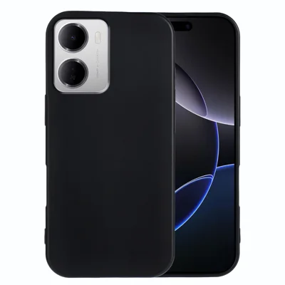  For Xiaomi Redmi 15a 5G TPU Case Soft Matte Anti-fingerprint Phone Back Cover - Black