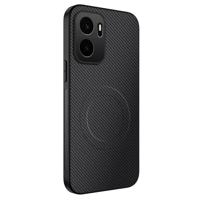 WANLONFENG для OnePlus Ace 6 Ultra 5G TQ Series Магнитный чехол Текстура углеродного волокна PC TPU чехол для телефона - Черный