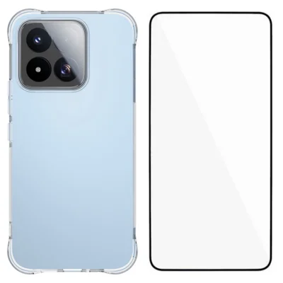 WANLONFENG para Xiaomi 17 Max Serie WL Funda 2.0mm TPU con Película de Cristal Templado - Transparente