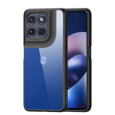 DUX DUCIS för Motorola Moto G37 5G / Motorola Moto G47 5G Aimo-seriens genomskinliga bakpanel av PC + TPU (REACH-certifiering) - Svart
