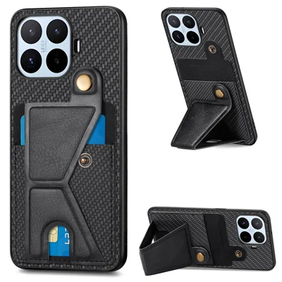 Custodia per Xiaomi 17T con supporto a forma di K in pelle sintetica - Nero