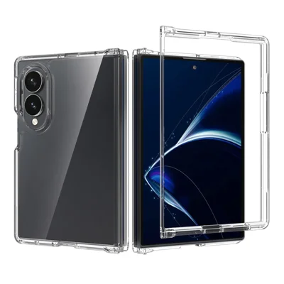 Прозрачный чехол для Samsung Galaxy Z Fold 8, широкий, из ТПУ+акрила, ударопрочный задняя крышка - прозрачный