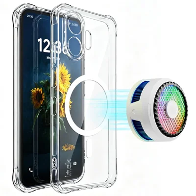IMAK for TCL NxtPaper 70 Pro 5G Magnetic Case Airbag Shockproof Protection TPU Phone Cover - Transparent