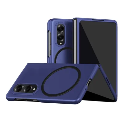 För Samsung Galaxy Z Fold 8 Wide Magnetisk Skal Skinnkänslig Matt Hård PC-telefonhölje - Safir