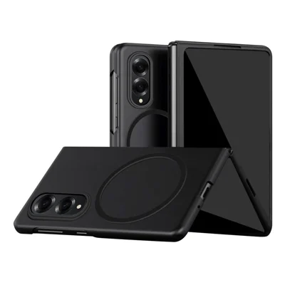 For Samsung Galaxy Z Fold8 Magnetic Case Skin-Touch Matte Hard PC Phone Cover - Black