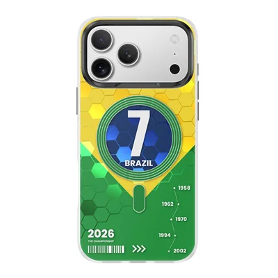 BENKS D3 für iPhone 17 Pro Magnetische Hülle Fußball-Thema TPU Stoßfeste Handyhülle - Brasilianische Wildnis