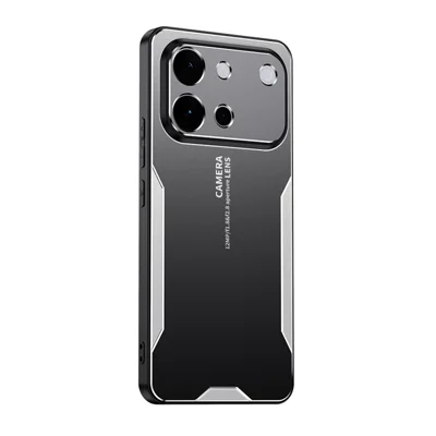 For vivo S60 5G Phone Case Aluminium Alloy TPU PC Back Cover - Silver