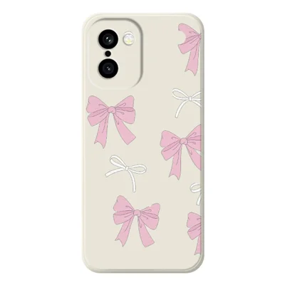 For OnePlus 15R 5G / Ace 6T 5G Hoesje met Roze Stippen Patroon Rechte Rand TPU Telefoon Achterkant - Beige