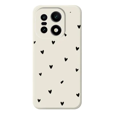 Fo OnePlus 15 5G-hoesje met kleine hartjespatroon Rechte rand TPU telefoonhoesje - Beige