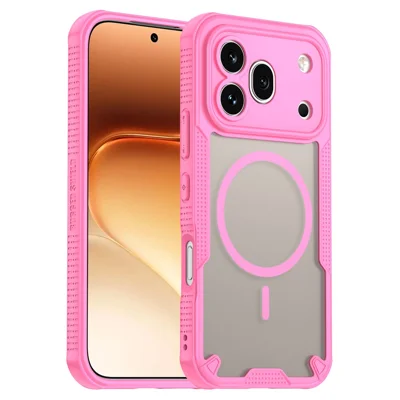 Cover Magnetico per Honor 600 Pro 5G TPU + PC Cover Posteriore per Telefono - Rosa