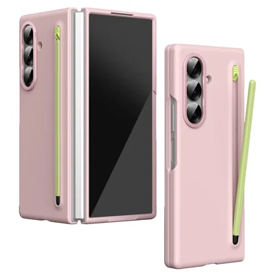 For Samsung Galaxy Z Fold8 Ultra Case Hard PC Protective Shockproof Phone Cover with Stylus - Pink