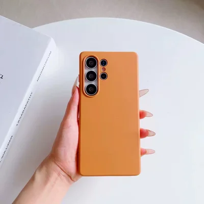  For Samsung Galaxy S26 Ultra Magnetic Case Matte Texture Anti-fingerprint Shockproof PC + TPU Phone Cover - Orange