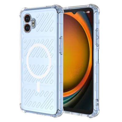For Samsung Galaxy XCover7 Pro Magnetic Case Shockproof Four Corners PC + TPU Phone Cover - Transparent