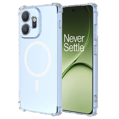 Capa Magnética para OnePlus 15T 5G à Prova de Choque com Cantos Reforçados PC + TPU - Transparente