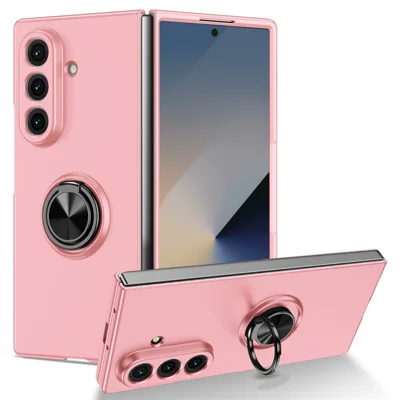 For Samsung Galaxy Z Fold8 Ultra Case Rotatable Ring Kickstand Hard PC Phone Cover - Pink