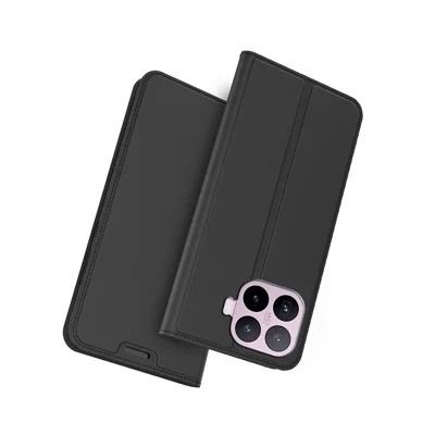 Voor Xiaomi 17T Hoesje PU Leren Telefoonhoes met Kaarthouder en Stand - Zwart