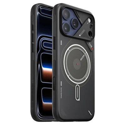 AULUMU A17 для iPhone 17 Pro Max магнитный чехол с суперпроводящим охлаждением, IMD TPU чехол с индикатором изменения цвета — Серый