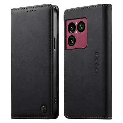 DIERFENG DF-019 för Sony Xperia 1 VIII Läderplånboksfodral Magnetiskt flikhölje med kortfack RFID-blockering - Svart