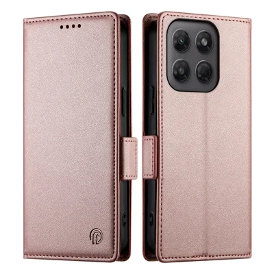 Cover con supporto per Motorola Edge 70 Fusion+ 5G / 70 Fusion 5G, custodia portafoglio in ecopelle - Rosa dorata