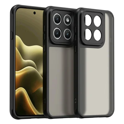 Für Motorola Edge (2026) Handytasche Sturzsicher Luftkissen Matt Durchscheinend PC + TPU Handy-Rückseite – Schwarz