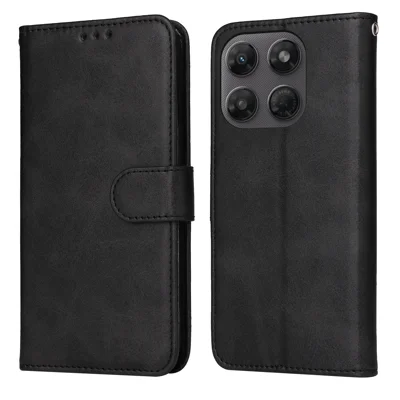 För Motorola Moto G37 Power 5G / Motorola Moto G47 5G / Motorola Moto G37 5G Hölse Wallet PU Skinn Folio Flip Telefonhölse - Svart