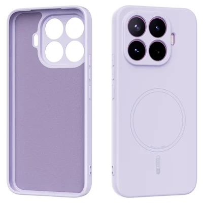 ABEEL Magnetic Case For Xiaomi 17T Pro Skin Touch Liquid Silicone Phone Back Cover - Purple