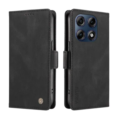 YIKATU pour Motorola Moto G37 5G / Motorola Moto G47 5G / Motorola Moto G37 Power 5G Étui en Cuir YK-005 Étui Portefeuille avec Toucher Doux - Noir