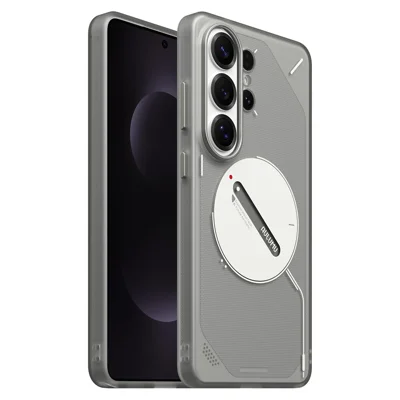 Série de coques AULUMU S26 mat pour Samsung Galaxy S26 Ultra, coque IMD en TPU - Gris transparent
