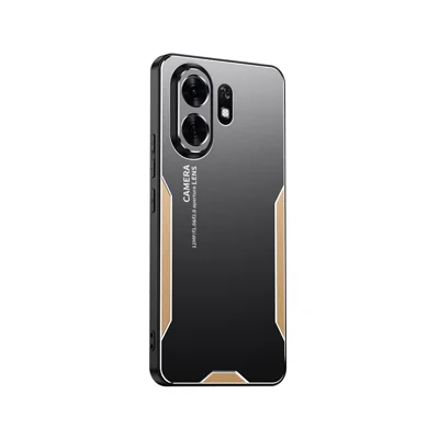 For Honor Play 60A 5G Phone Case Aluminium Alloy TPU PC Back Cover - Gold
