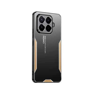 For Xiaomi 17T Phone Case Aluminium Alloy TPU PC Back Cover - Gold