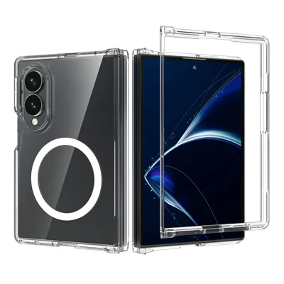 Étui magnétique pour Samsung Galaxy Z Fold8 2,0 mm résistant aux rayures en TPU + PC - Transparent