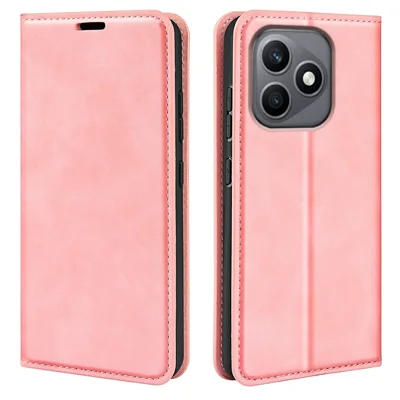 Fodral för Honor X8d 4G Skin Touch-läder med plånbok - Rosa