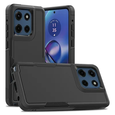 For Motorola Moto G Stylus (2026) 5G Case 2 in 1 PC + TPU Shockproof Phone Cover - Black