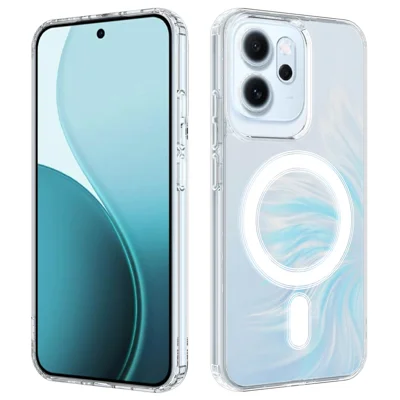  For Oppo Reno14 5G (China) / Oppo Reno14 F 5G / Oppo Reno13 5G (Global) / Oppo Reno14 5G (Global) Clear Phone Magnetic Case TPU + Acrylic Back Cover - Clear