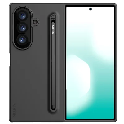 NILLKIN Flex Pure Fold Case voor Samsung Galaxy Z Fold8 Ultra Silicone + PC Telefoonhoesje met Stylus Pen - Zwart