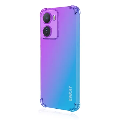  ENKAY for Xiaomi Redmi 15a 5G TPU Case  Thickened Four Corner Drop-proof Phone Back Cover - Purple / Blue