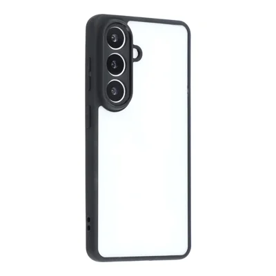 For Samsung Galaxy S26 Phone Case TPU + Acrylic Clear Back Cover - Black