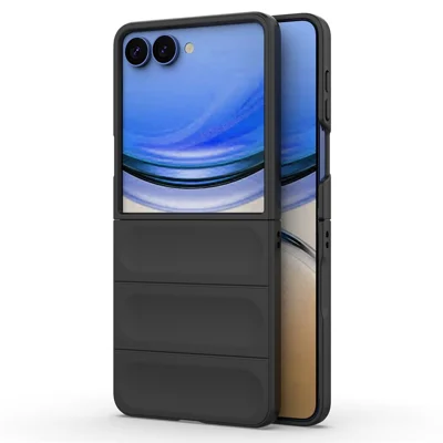 For Samsung Galaxy Z Flip8 Phone Case Anti-Drop Soft TPU Rugged Back Cover - Black