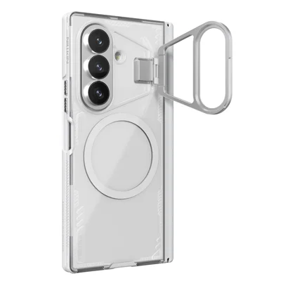 NILLKIN Iceblade CamProp per Samsung Galaxy Z Fold8 Ultra Custodia Magnetica con Coperchio Trasparente Obiettivo e Supporto PC TPU - Grigio