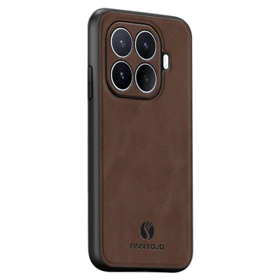 ANNYOJO pour Xiaomi 17T Pro Coque de Téléphone en Cuir PU + PC + TPU Résistante aux Chutes - Café