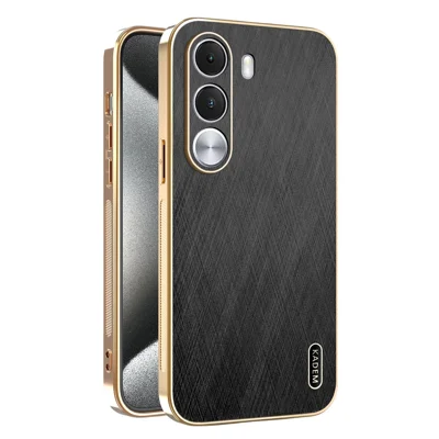 غطاء KADEM لهاتف Realme C100i 4G، غطاء خلفي من مادة البولي يوريثان والثيرموبلاستيك بملمس حريري وطلاء معدني - أسود