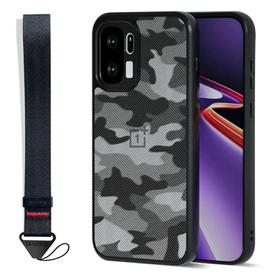 IBMRS mobil dækning til OnePlus Ace 6 Ultra 5G blød TPU + hård PC-taske med håndbånd (præcise udsparinger) - Kunstnerisk camouflage