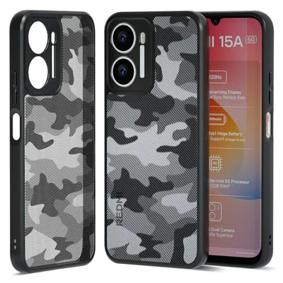 IBMRS för Xiaomi Redmi 15a 5G skal Mjuk TPU ram Hård PC bak Anti-fall mobilskal - Konstnärlig kamouflage