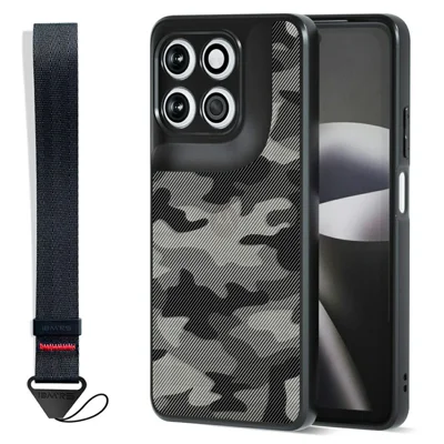 IBMRS mobil dækning til Motorola Moto G37 5G / G47 5G blødt TPU + hårdt PC-etui med håndløkke (præcise udskæringer) - Kunstnerisk camouflage