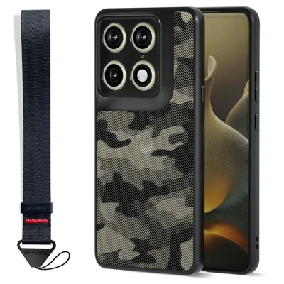 IBMRS mobil dæksel til Motorola Edge 70 Ultra 5G / X70 Air Pro 5G blød TPU + hård PC taske med håndbånd (præcise udsparinger) - Kunstnerisk camouflage