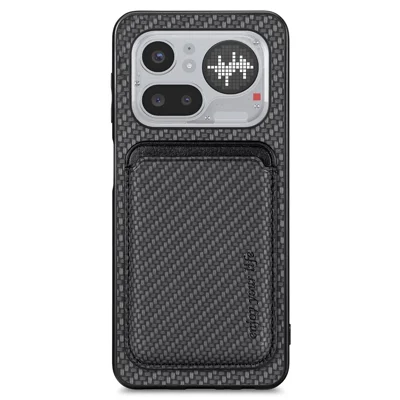 For Nothing Phone (4a) Pro Magnetic Case Detachable Card Holder Phone Back Cover - Black