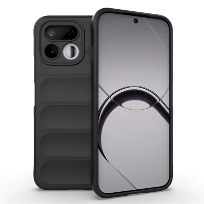 For Realme 16T 5G Phone Case Anti-Drop Soft TPU Rugged Back Cover - Black