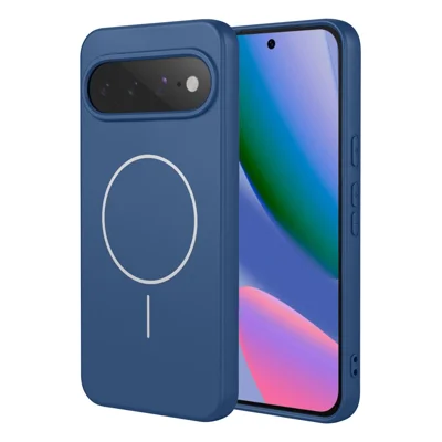 Funda magnética para Google Pixel 11, funda trasera blanda de TPU anticaídas - Azul