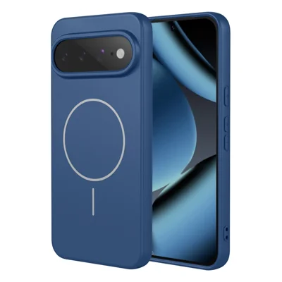 Funda magnética para Google Pixel 11 Pro, funda trasera anticaída de TPU blando - Azul